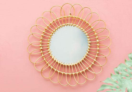 Miroir rotin