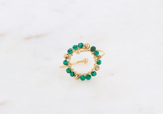 Bague Cody - Malachite