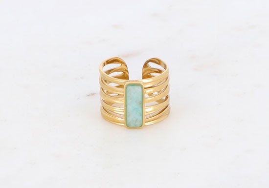 Bague Abbylle - Amazonite