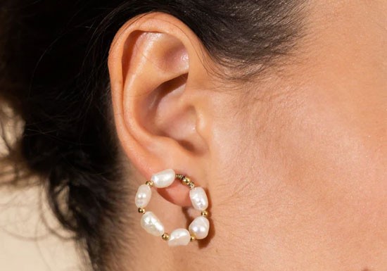 Boucles d'oreilles Tallulah Puce - Perles d'eau douce