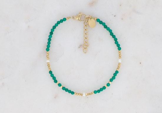 Bracelet Bracéline - Agate verte
