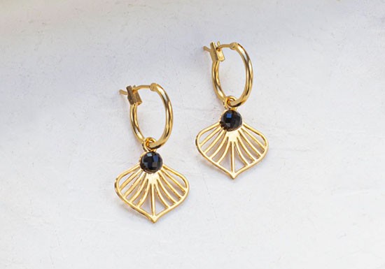 Boucles d'oreilles Noya hoop (coloris au choix)