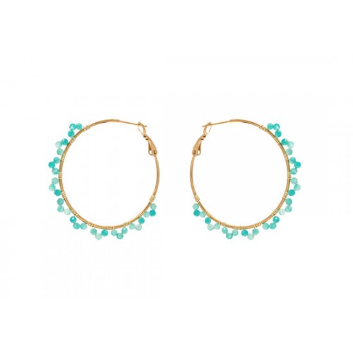 Boucles d'oreilles Polly - amazonite