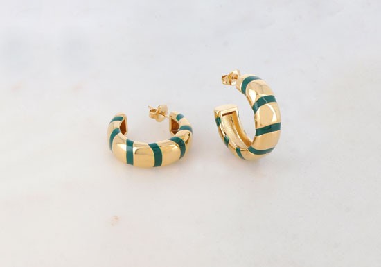 Boucles d'oreilles Chloé - Vert