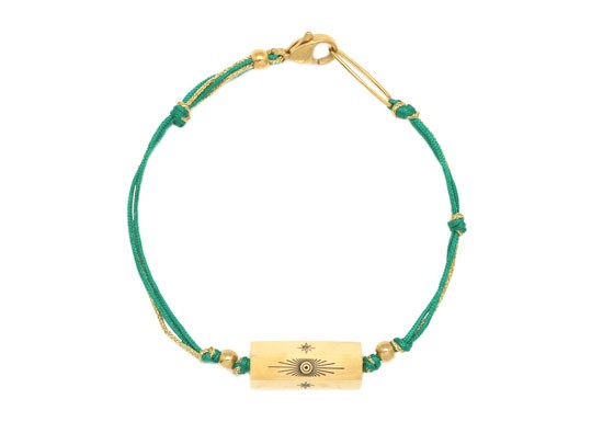 Bracelet fil vert Etincelle