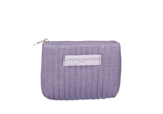 Petite pochette pois dorés - Mauve