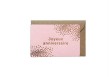 Mini carte Joyeux anniversaire - rose