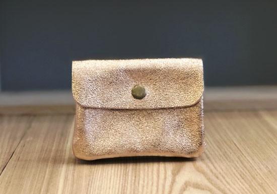 Porte-monnaie Wendy small - rose clair