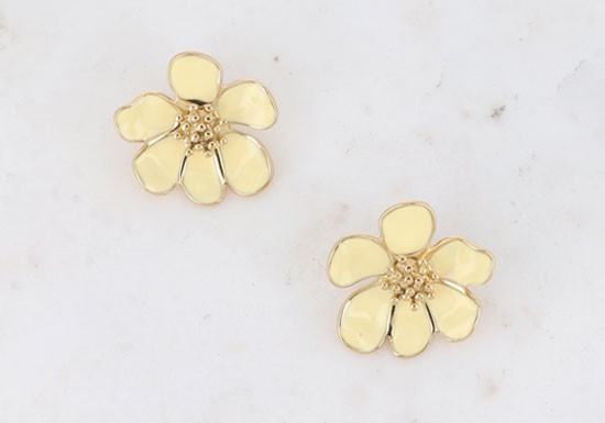 Boucles d'oreilles Bulla GM - jaune