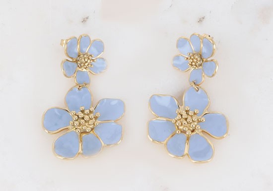 Boucles d'oreilles Bulla double - océan