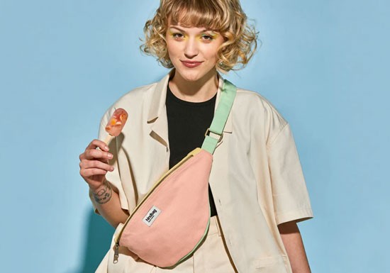 Sac banane L Sasha - Tricolore, Pêche Melba
