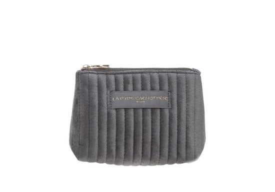 Petite pochette velours Gris