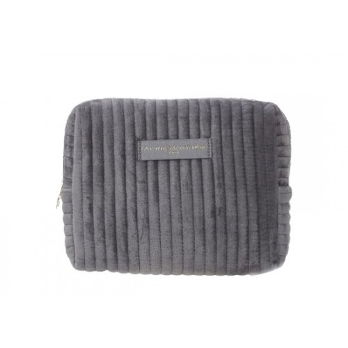 Trousse velours - Gris