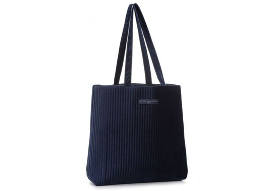 Sac tote velours Bleu marine