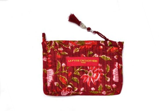 Petite pochette India rouge