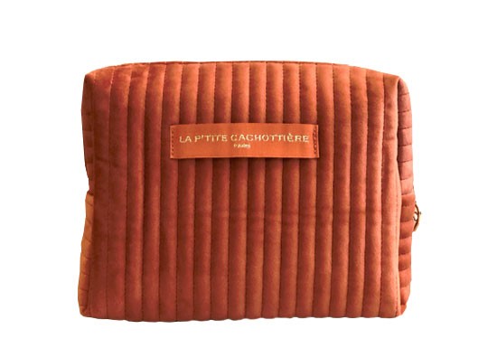 Trousse velours - Safran