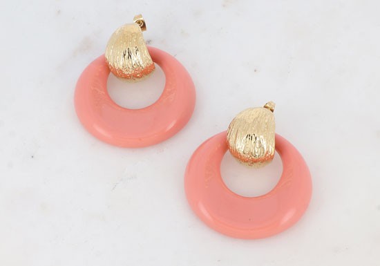 Boucles d'oreilles Stanley - Corail