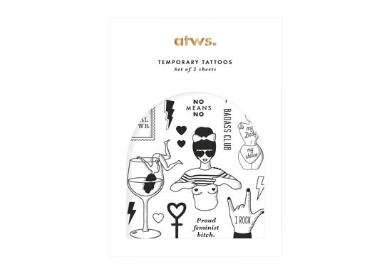 Tattoos éphémères GrlPwr