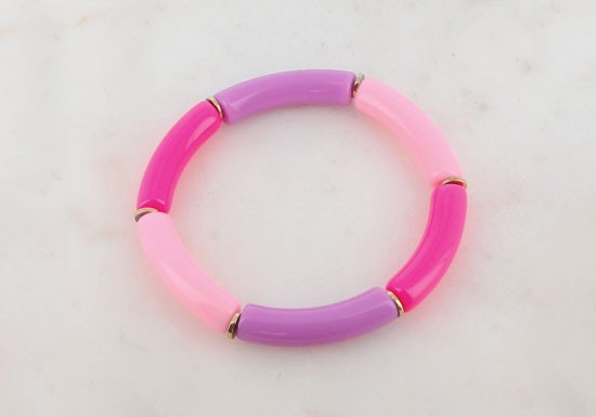 Bracelet Atsuki - Rose et violet