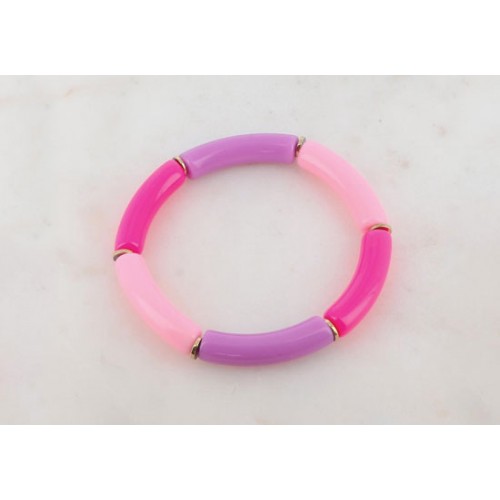 Bracelet Atsuki - Rose et violet
