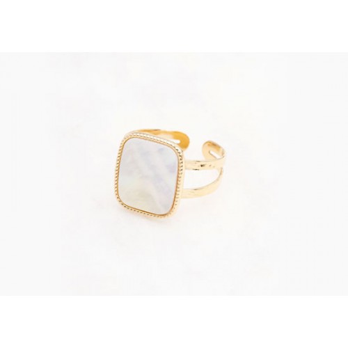 Bague Camryna - Nacre Blanche