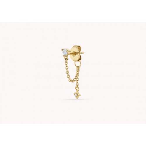 Boucle d'oreille Intuition Blanche