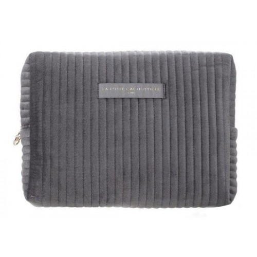 Grande trousse velours - Gris