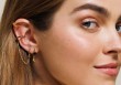 Boucle d'oreille Ross cuff (noir ou blanc)