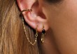 Boucle d'oreille Ross cuff (noir ou blanc)