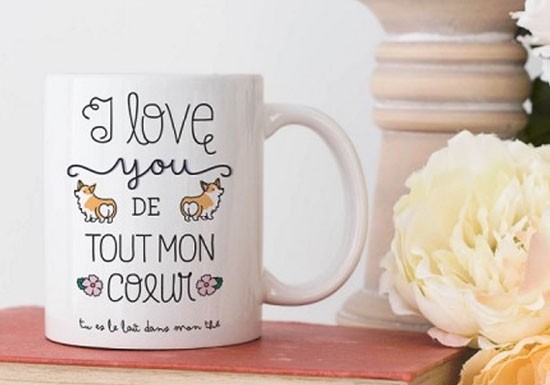 Mug I love you de tout mon cœur