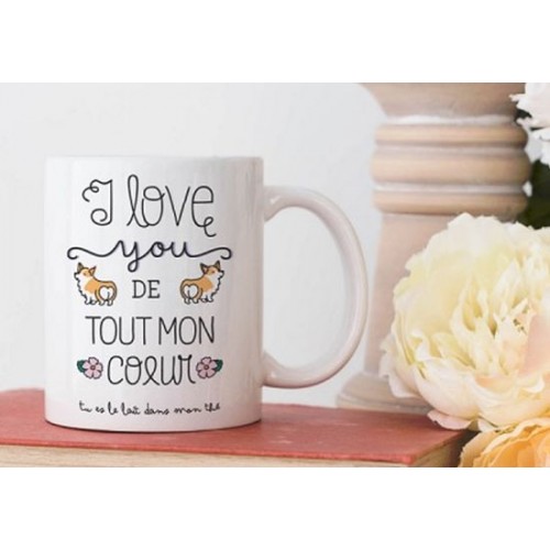 Mug I love you de tout mon cœur