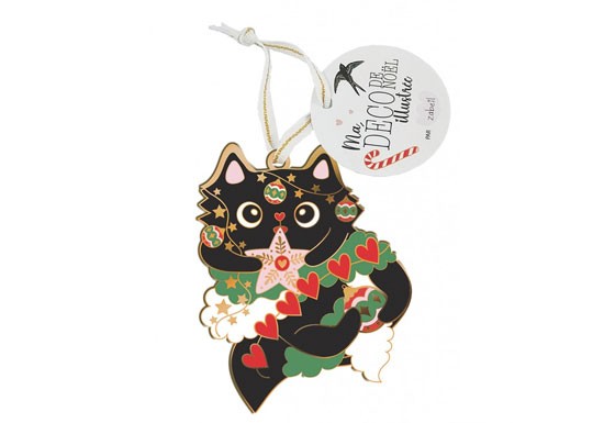 Ornement de Noël à suspendre - Chat