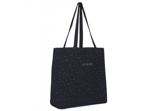 Sac tote Pois dorés - Noir