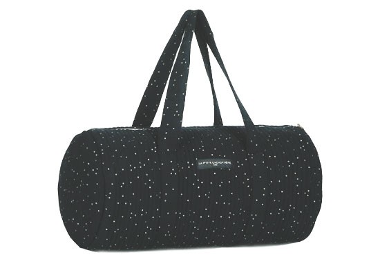 Sac Polochon Pois dorés - Gris