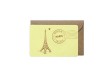 Mini carte Bisous de Paris - jaune