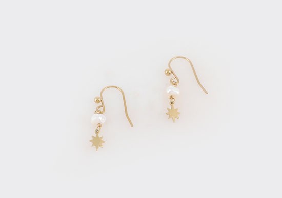 Boucles d'oreilles Véga - Perle Blanche