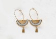 Boucles d'oreilles Swahili hoop (coloris au choix)