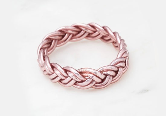 Bracelet Bouddhiste double tresse - Rose gold