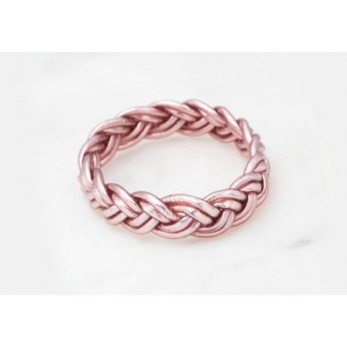 Bracelet Bouddhiste double tresse - Rose gold