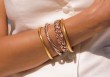 Bracelet Bouddhiste double tresse - Rose gold