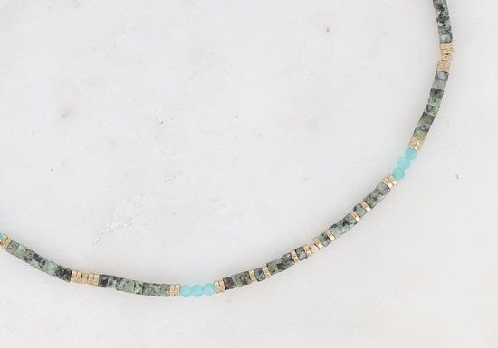 Collier Cybelle - Turquoise africaine