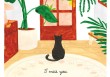 Carte postale I miss you cat