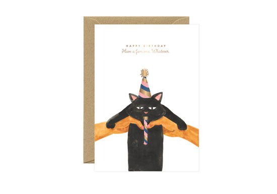Carte postale Whatever cat birthday