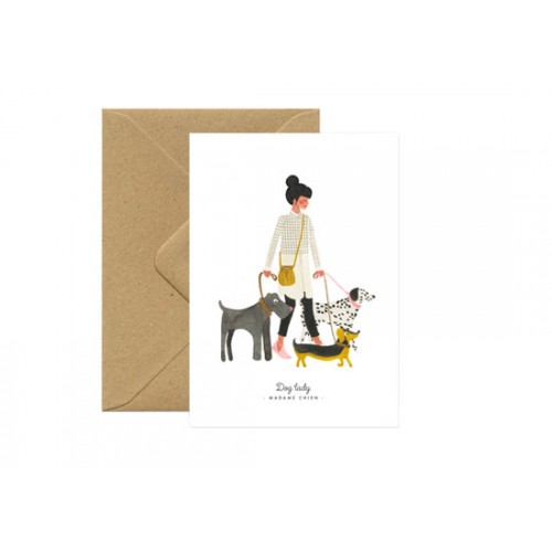 Carte postale Madame chien