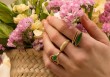 Bague Prune - Agate verte