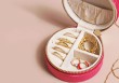 Boîte à bijoux ronde - Quilted fuschia