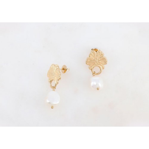 Boucles d'oreilles Athédora fleur