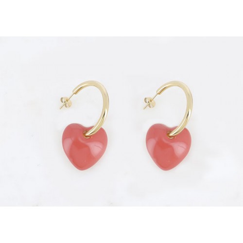 Boucles d'oreilles Cacie coeur