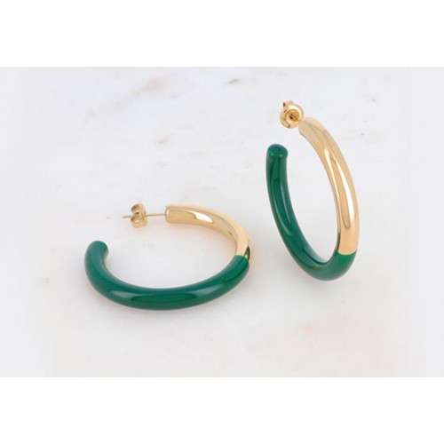 Boucles d'oreilles Paige (vert ou bordeaux)