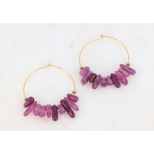 Boucles d'oreilles Othniela - Violet
